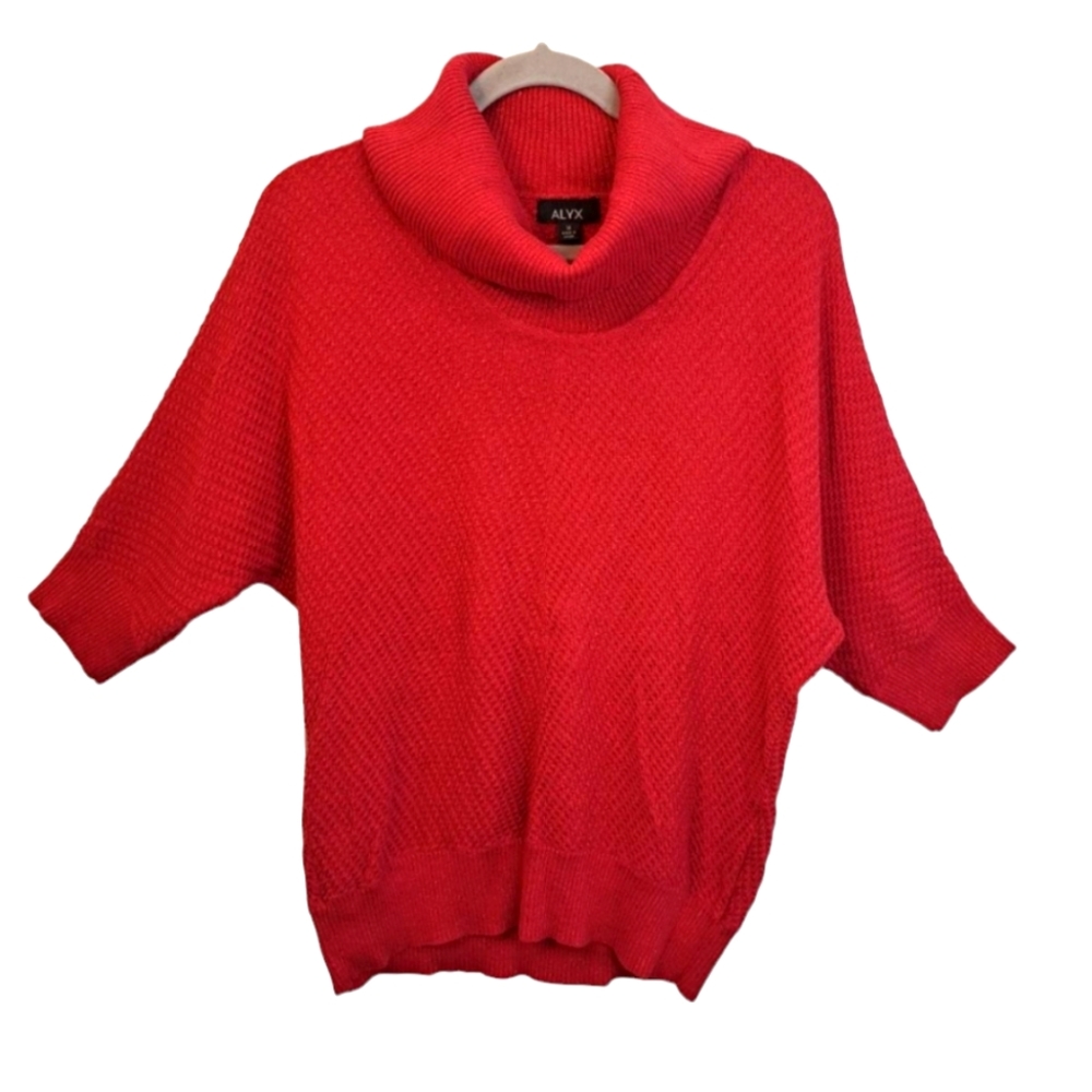 Alyx Turtleneck Sparkly Dolman Sleeve Textured Sweater Plus Size 1X